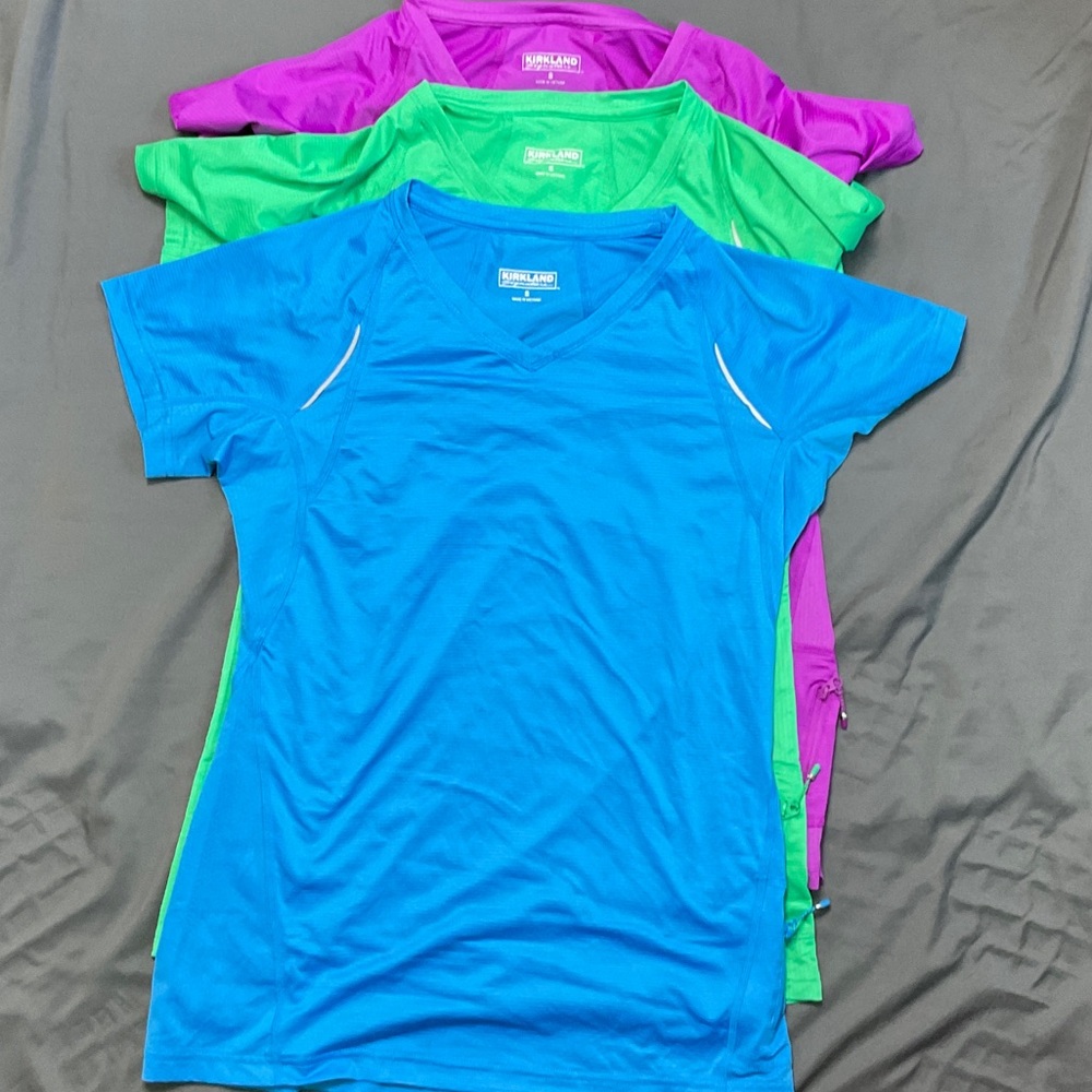 Kirkland Signature Women's Activewear Tees - Blue, Green, Purple